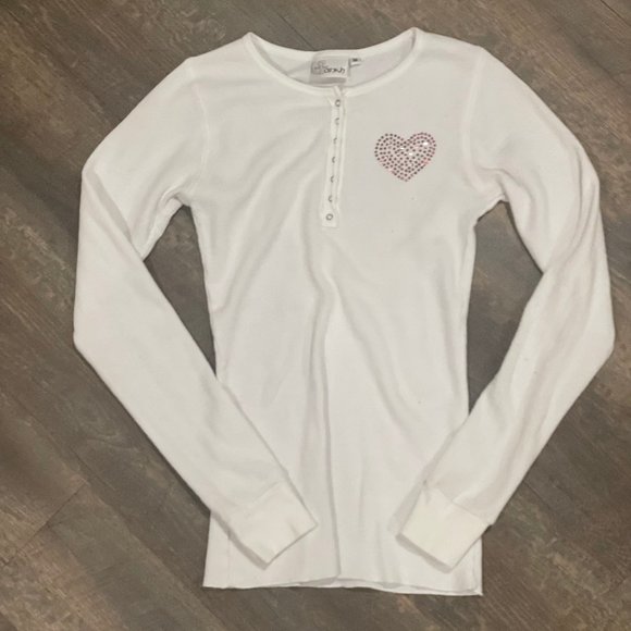 Tankh White Embellished Long Sleeve Shirt, Size Medium - Picture 4 of 13